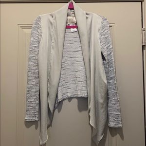 Anthropologie Silk and Knit Draped Cardigan